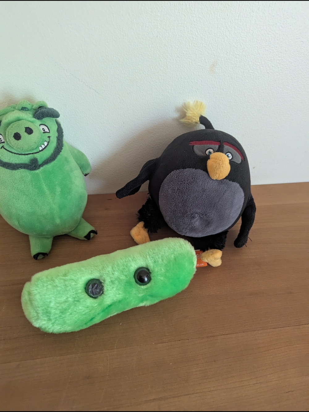 Bundle Of 3 Black & Gray Plush Bomb Bird Stuffed Toy